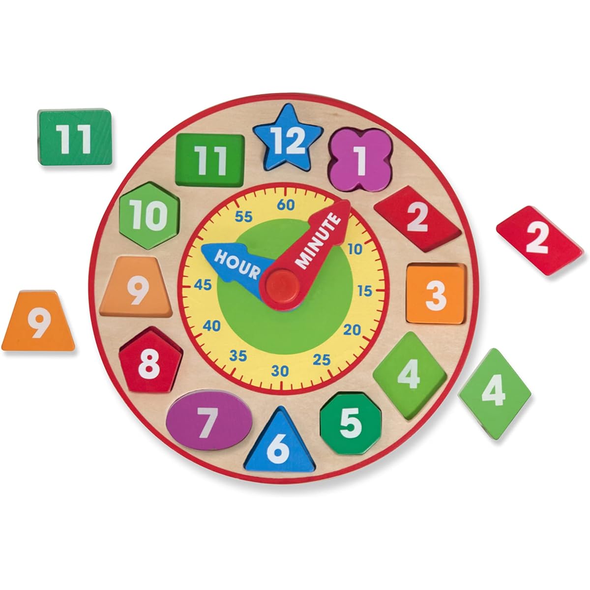 Melissa & Doug - 18593 - Educational Board Game - Shape Sorting Clock