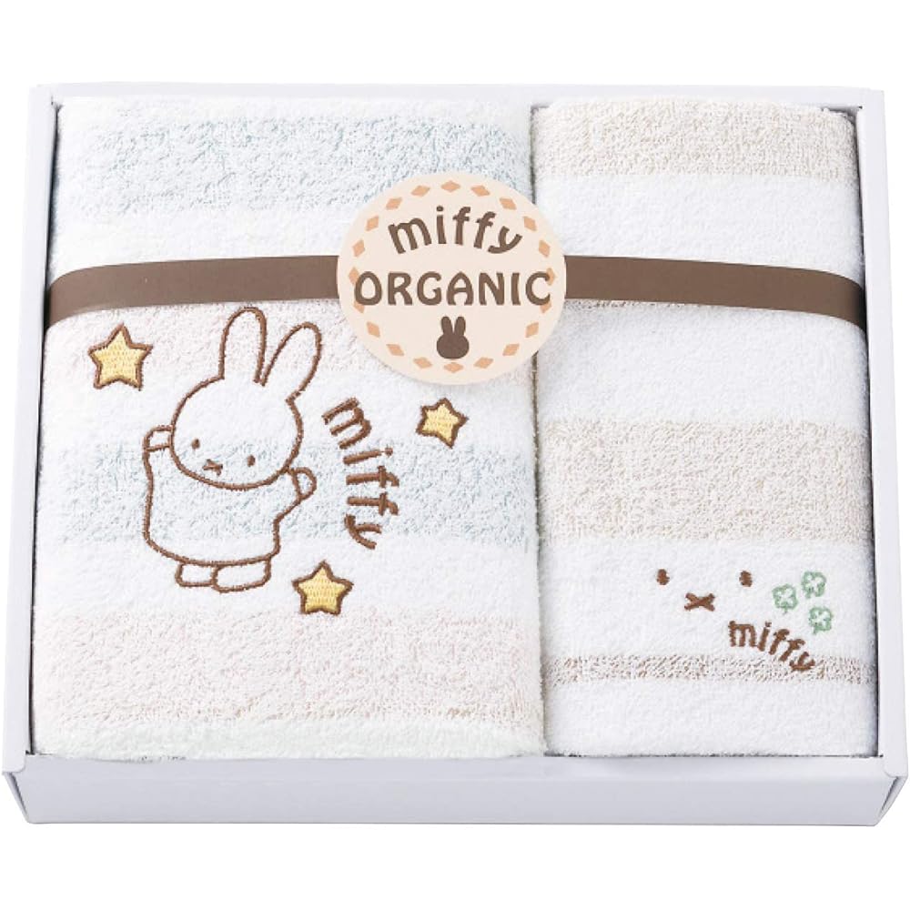 Nishikawa Miffy Towel Gift Set 31 x 38 x 6 cm Washable 100% Cotton Organic Cotton Organic Miffy Organic Miffy Made in Japan 228728903