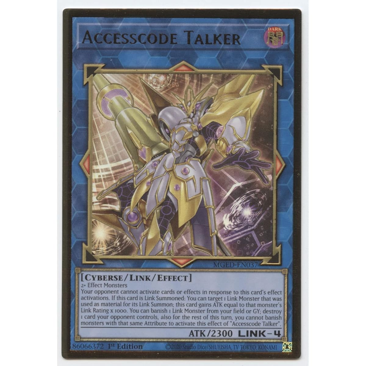 Accesscode Talker - MGED-EN037 - Premium Gold Rare - 1st Edition