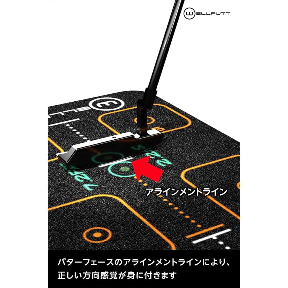 WELLPUTT Well Putt Mat 2M 3M 4M Golf Putter Mat Well Putt Zone Putter Practice Made in France Official Japanese Distribution Product