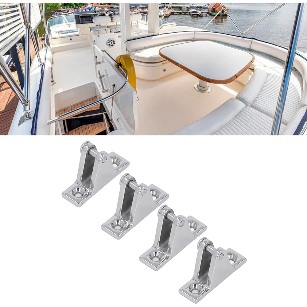 Deck Hinge 4 Pieces Deck Hinge for Boat 316 Stainless Steel Top Mounting Hardware Awning Fixation Accessories
