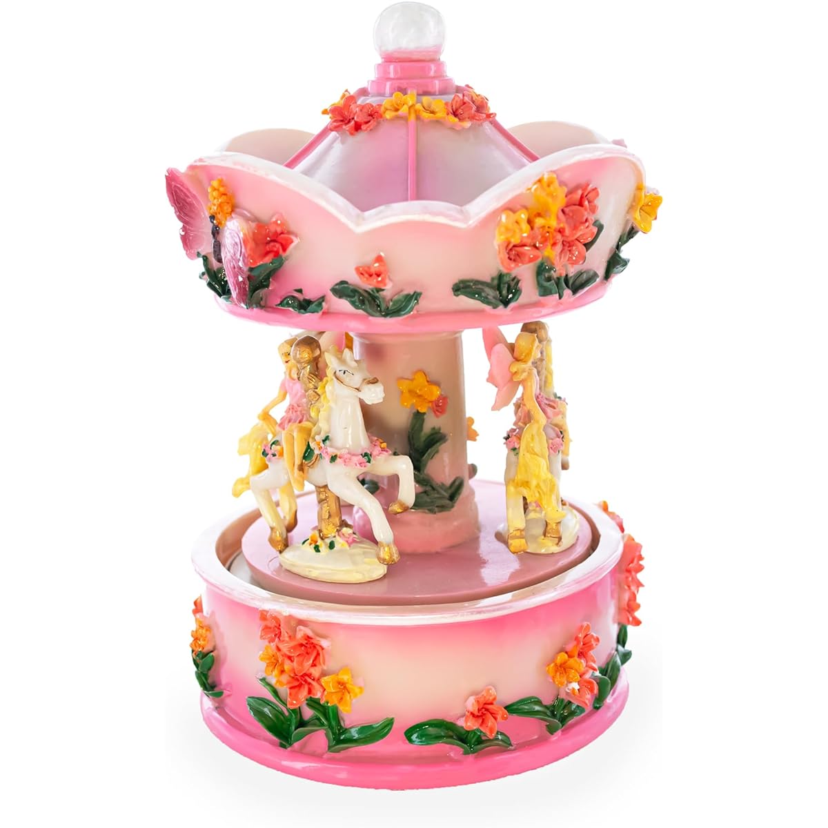 BestPysanky Fairy Horse Riding on Swivel Turntable Musical Figure