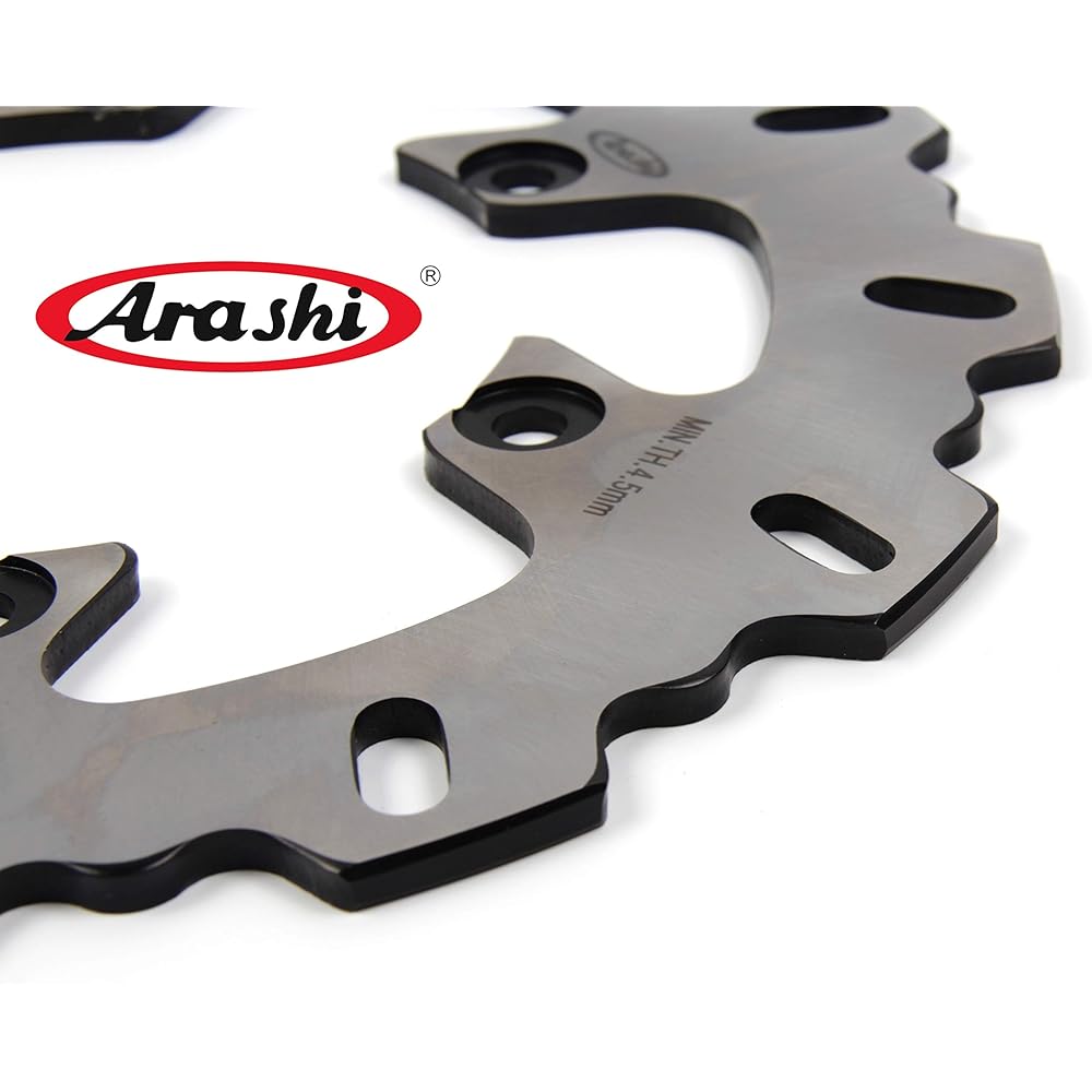 Arashi Rear Brake Disc Rotor Compatible with Yamaha TDM850 1991-2001 / TRX850 1995-2000 / TDM900 2002-2014 Motorcycle Replacement Accessories Silver