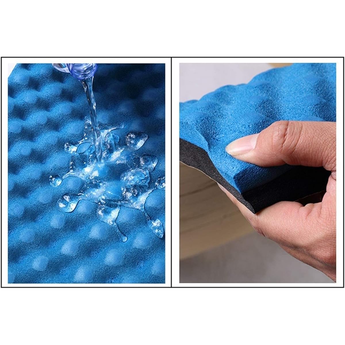 10M Soundproof Cotton, 3cm Thick, Easy to Install, Sound Absorbing Cotton, Cinema Wall Decoration, Acoustic Panel (Blue) (Black)