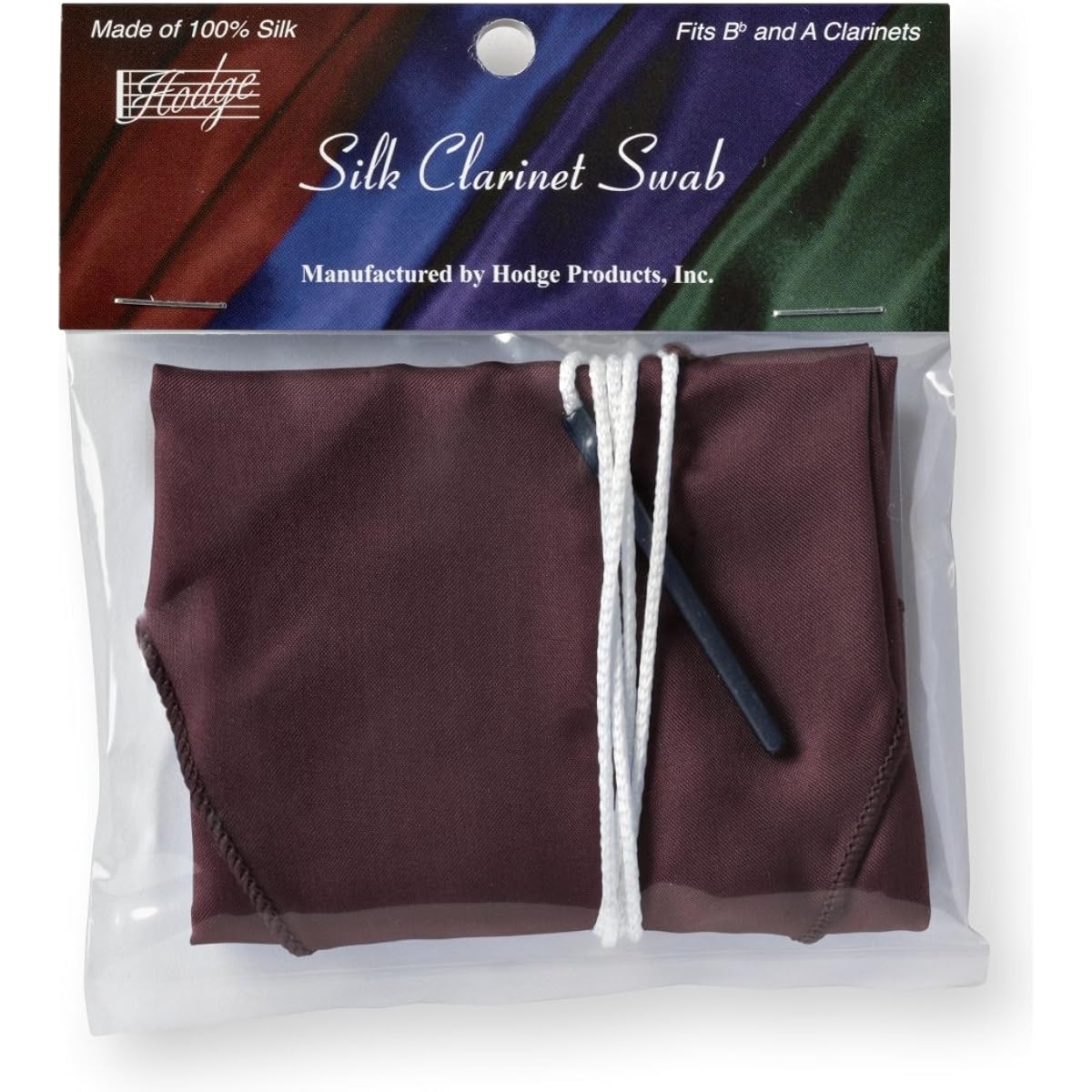 Hodge Silk Clarinet Swab Burgundy