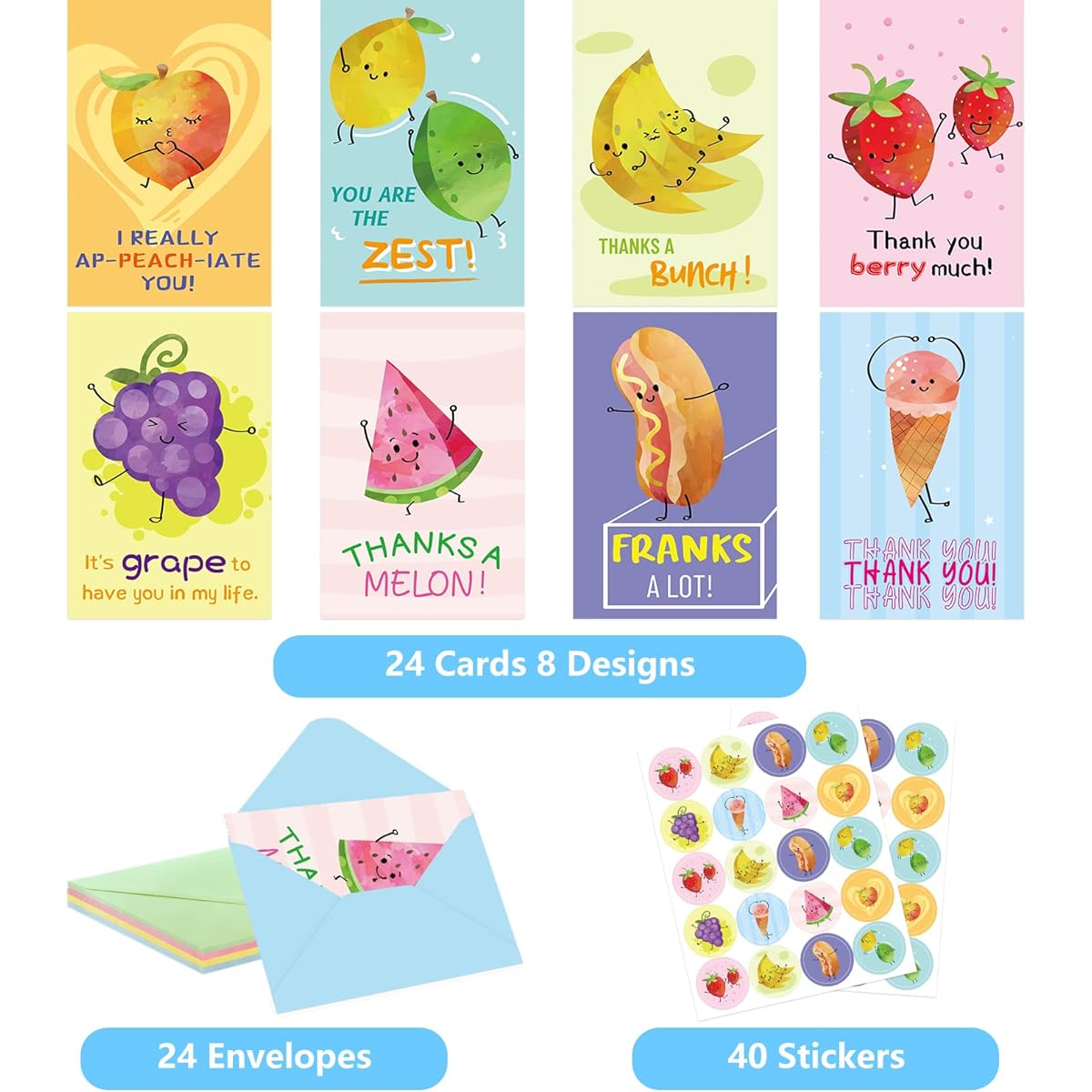 ceiba tree fun thank you cards for teachers 24 pack with envelopes