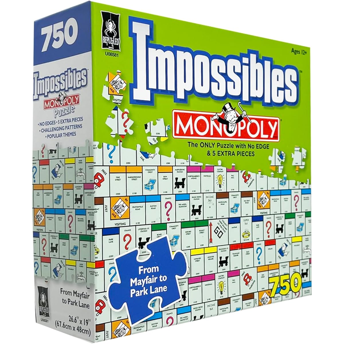 University Games U08581 Impossible Monopoly 750 Piece Jigsaw Puzzle