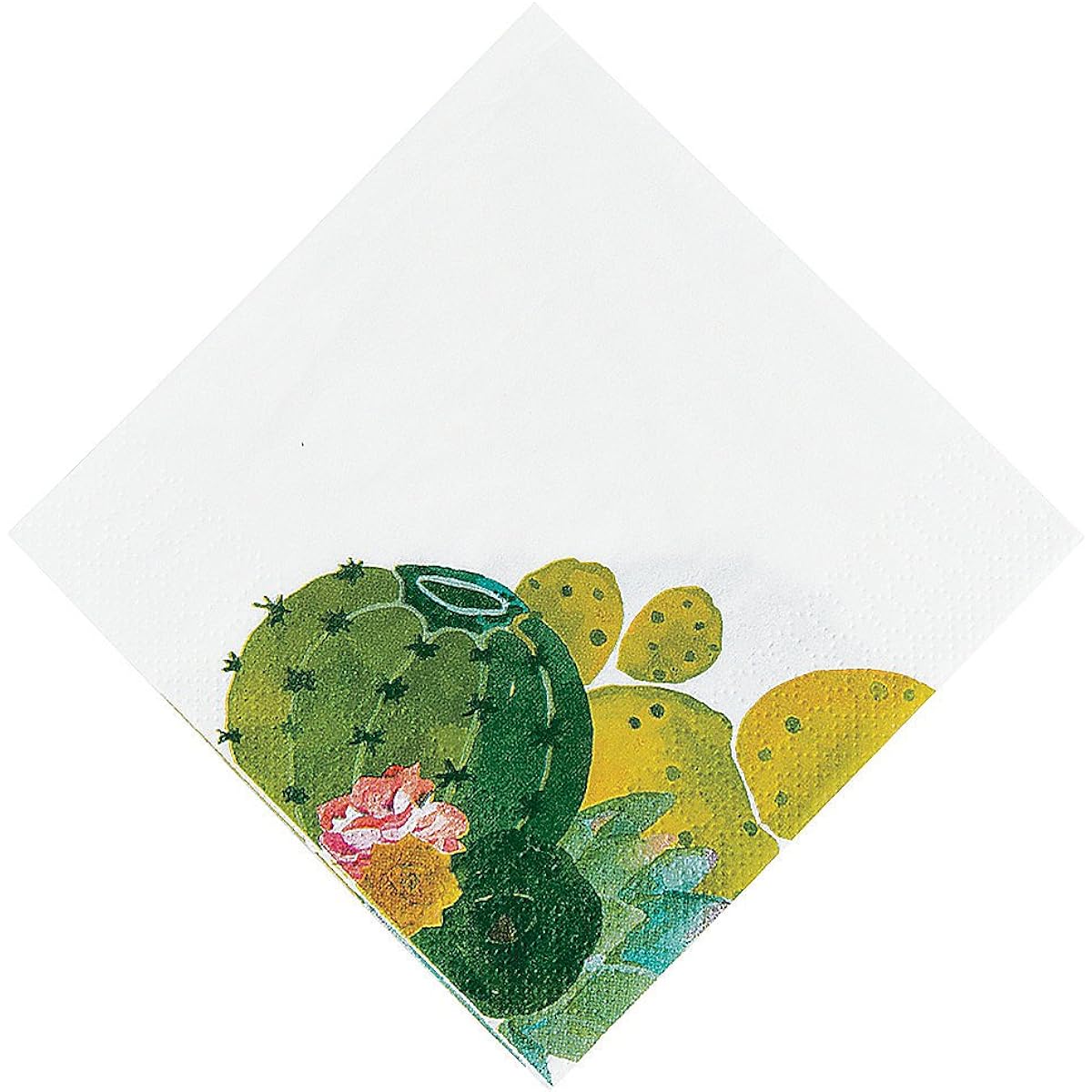 Fun Express Cactus Party Bev Cinco de Mayo Napkins (16 Count) Party Supplies Printed Tableware Printed Napkins Cinco de Mayo 16 Count