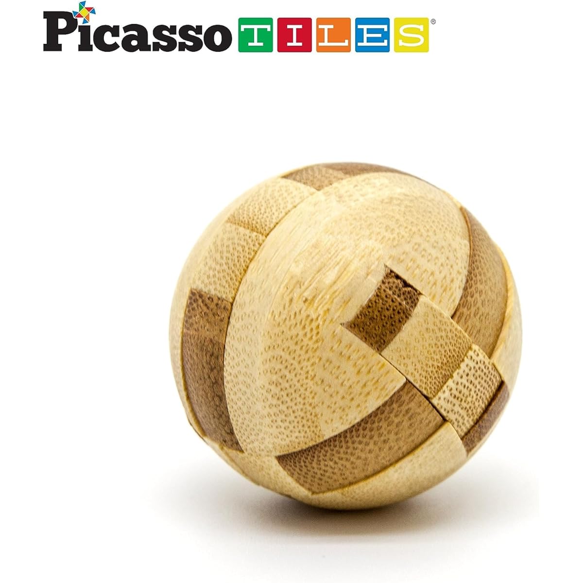 PicassoTiles 8 Styles Interlocking Sensory Toys Wooden Crowbar Cube Balls and Barrels Logic Skill Genius Puzzle Brain Teaser Game & Intelligent 3D Building Educational Toy Set for Kids & Adults PTP08