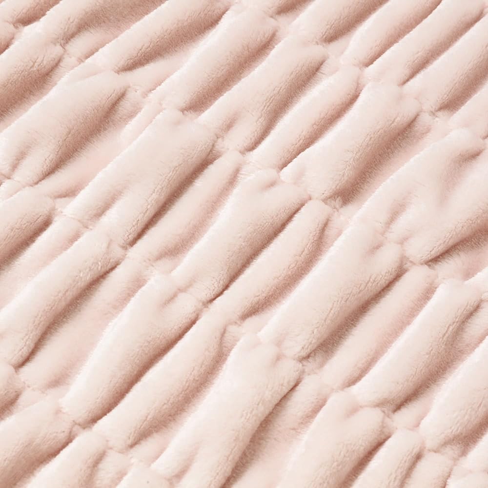 Francfranc WARMY Ripple Blanket (Blanket) Double 180×200cm Pink