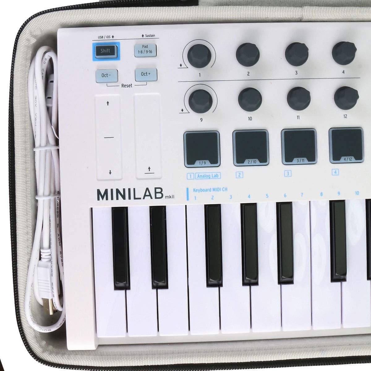Khanka Hard Travel Case Replacement for Arturia MiniLab MkII 25 Slim Key Controller