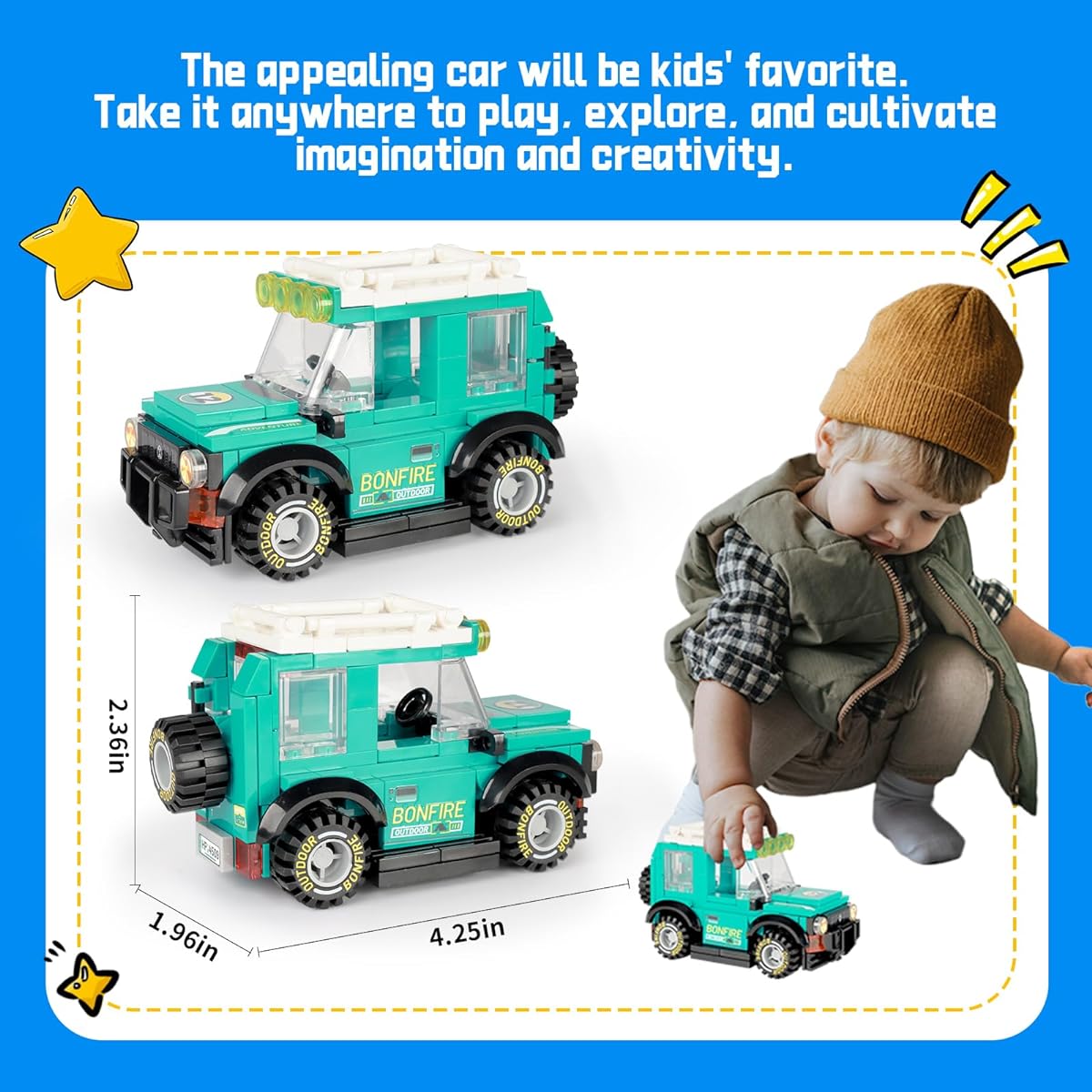 City Car Toy Building Set Compatible with Lego for 7-9 Year Old Boys 8-14 5 Year Old Boy Icon Friends Creator Toys Boys Girls Ages 6 7 8 9 10 Ideas Birthday Gifts Campfire Gathering Scene
