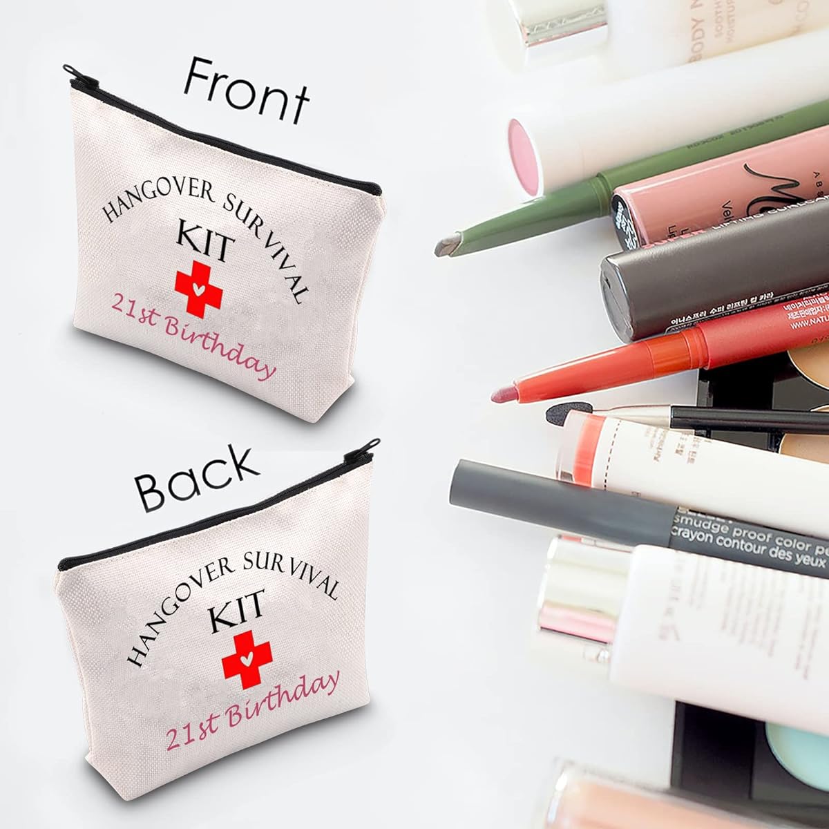 21st Birthday Hangover Kit 21st Birthday Pouch 21st Birthday Favor Bag (21st Birthday)
