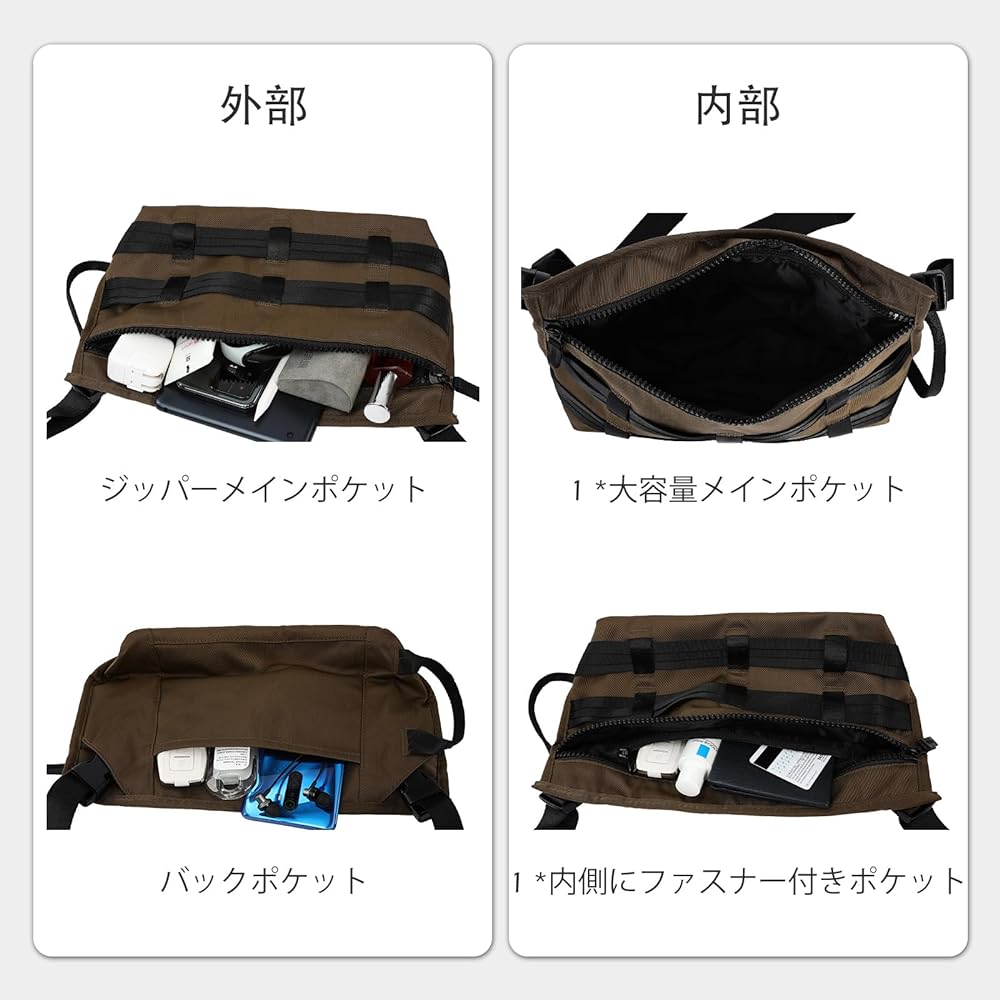 Surblue Waist Pouch Body Bag Waterproof Lightweight Fashion Waist Pack with Movable Strap for Travel, Running, Hiking, Khaki