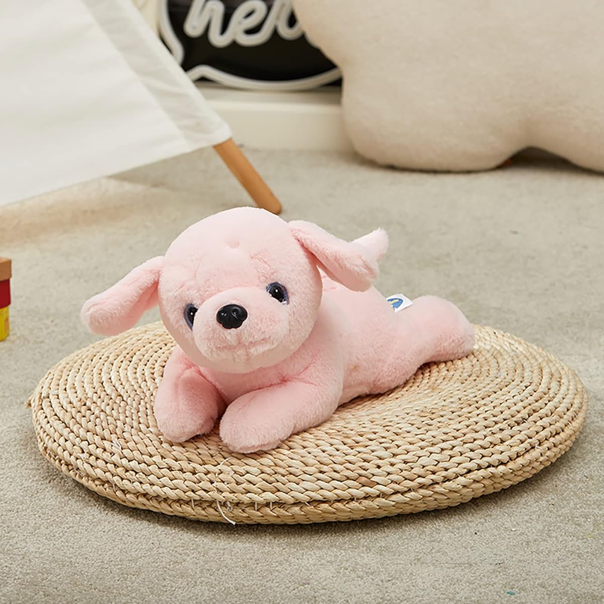 GlowGuard 15" Light Up Musical Puppy Dog Soft Pillow with LED Night Light Lullaby Singing Glow Bedtime Buddy for Toddlers Kids