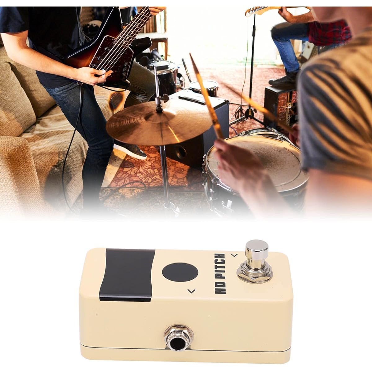 Mini Pedal Tuner, HD LED Display Effect Pedal with Hook Loop Fastener for Electronic Devices