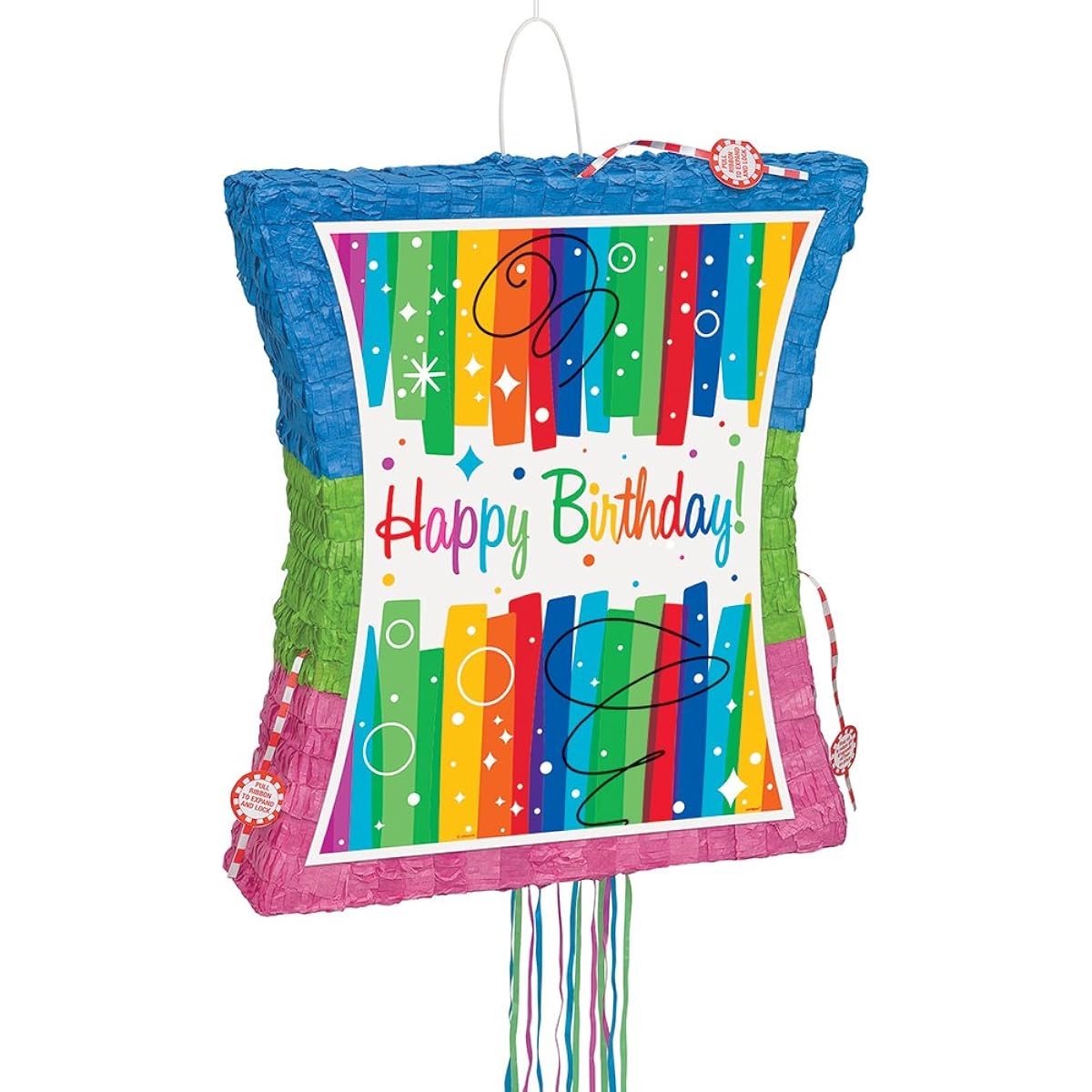 Unique Rainbow Ribbon Birthday Party Blowouts, 2.6" x 5.25", Multicolor