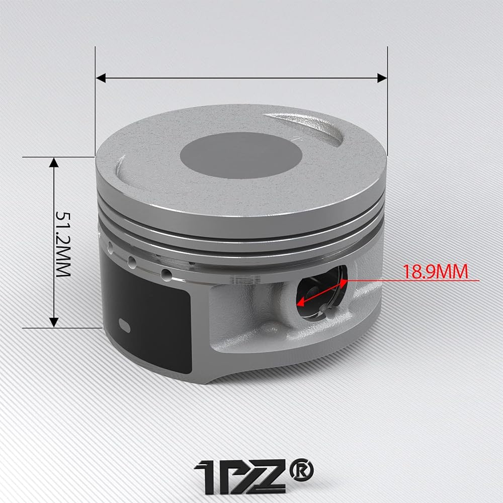 1PZ PCT-Y4B Engine Piston Cylinder Top End Kit (Silver) Replacement for Yamaha Big Bear Warrior Grizzly Raptor Bruin Wolverine 350 1987-2011 1UY-11310-03-00 5YT-11310-00-0