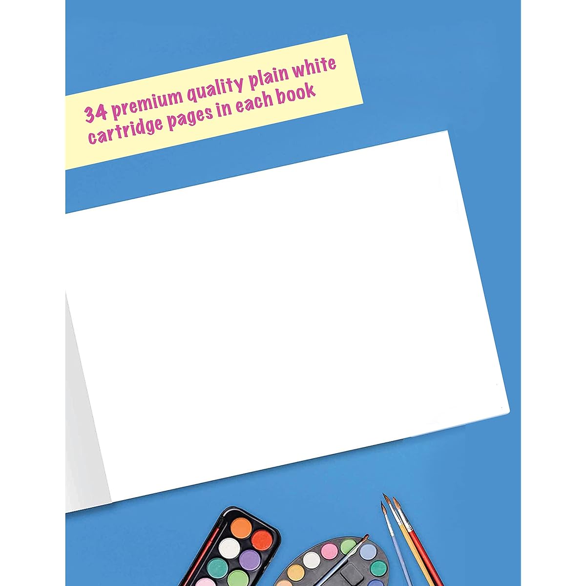 A4 Size Drawing Book | Sketchbook / Art Book for Drawing, Painting, Coloring | 34 Cartridge Pages per Book | Softbound Cover | Approx. 11.6" x 21cm | Set of 6