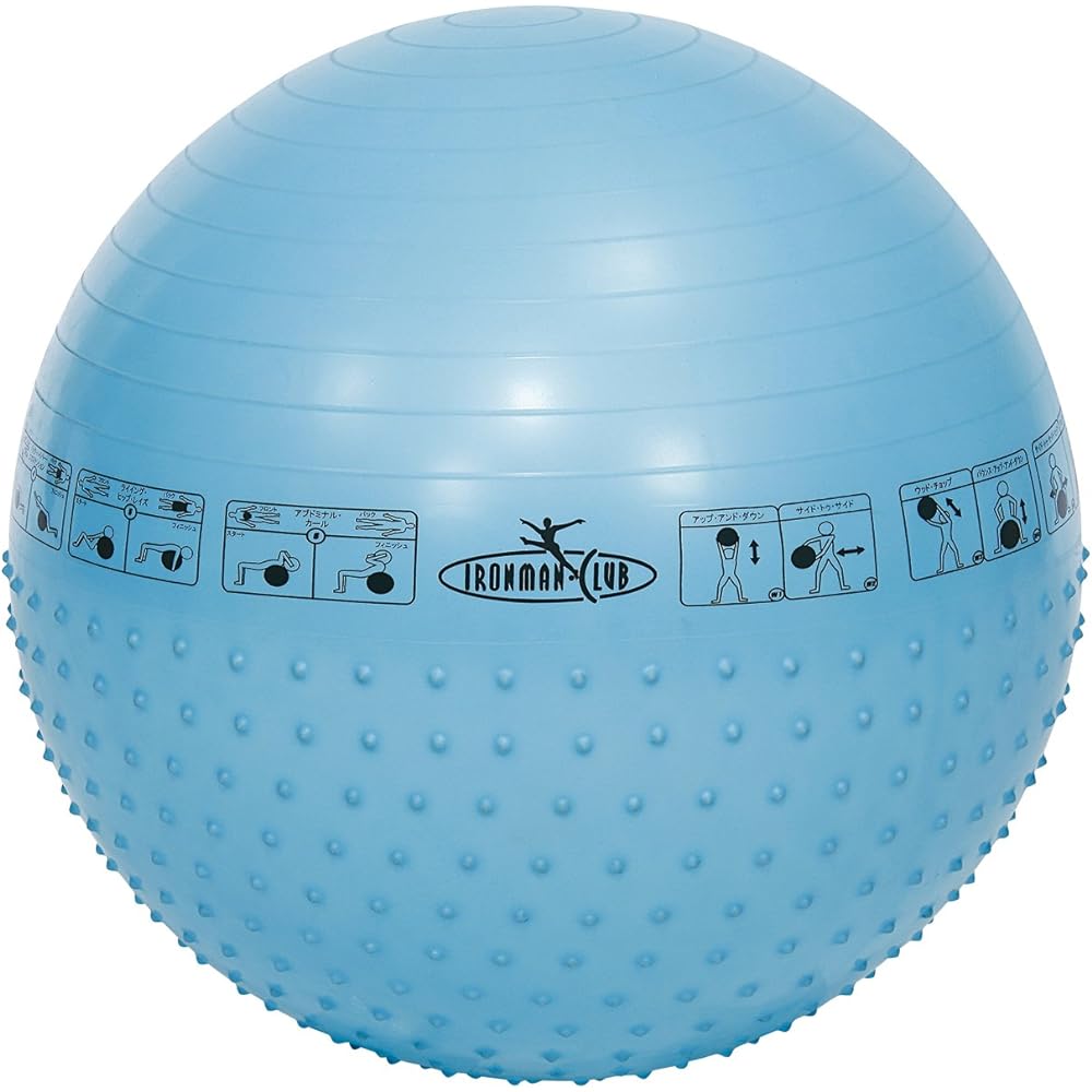 IRONMAN CLUB Half Wart Yoga Ball <55cm/65cm> with Pump