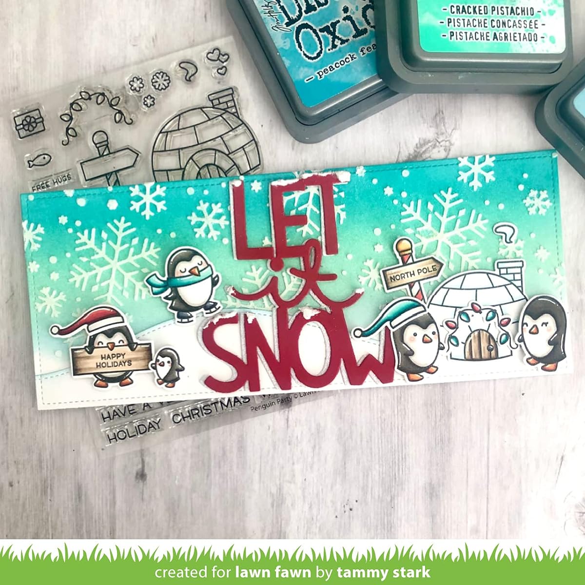 Lawn Fawn Penguin Party 4x6 Clear Stamp (LF2674)