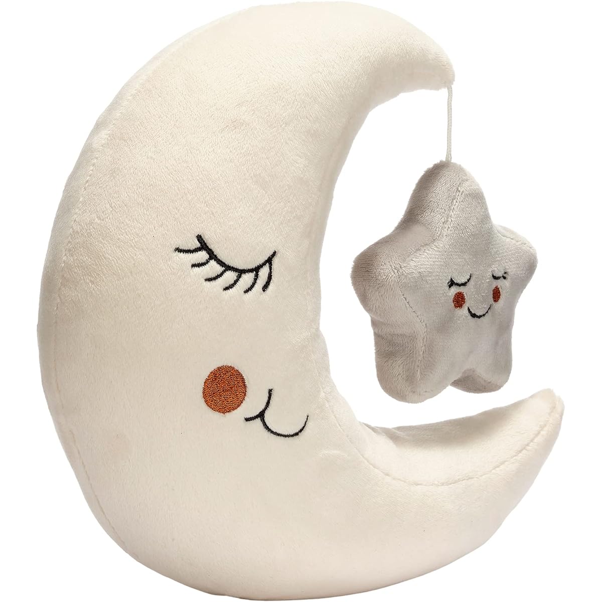 Lambs & Ivy Goodnight Moon and Star Plush Toy, Cream/Grey