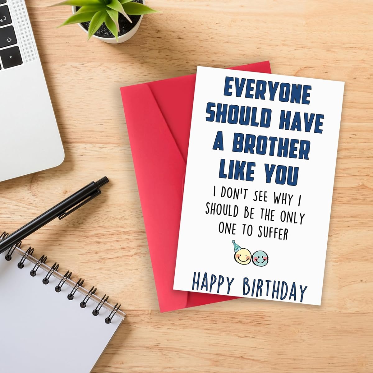 Missonemi Happy Birthday Cards for Brother, Funny Birthday Gifts for Brother, Humorous "Everyone Should Have a Brother Like You" Greeting Cards
