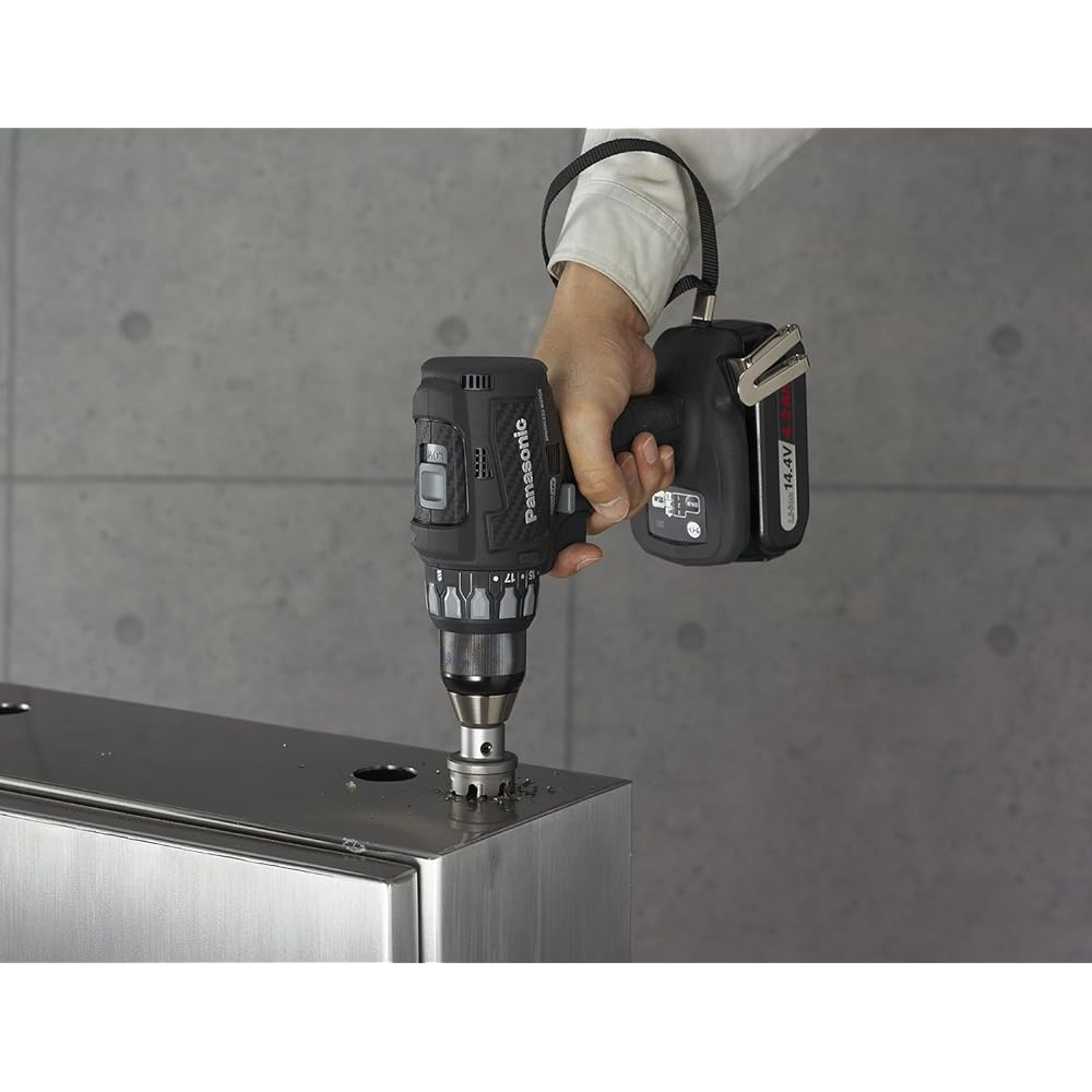 Panasonic Rechargeable Drill Driver EZ74A2 Dual (14.4V/18V Compatible) Rotation Speed Setting Function Siding φ80mm (at 18V) IP56 Main Unit Only (Battery Pack, Charger, Case Sold Separately) Black EZ74A2X-B
