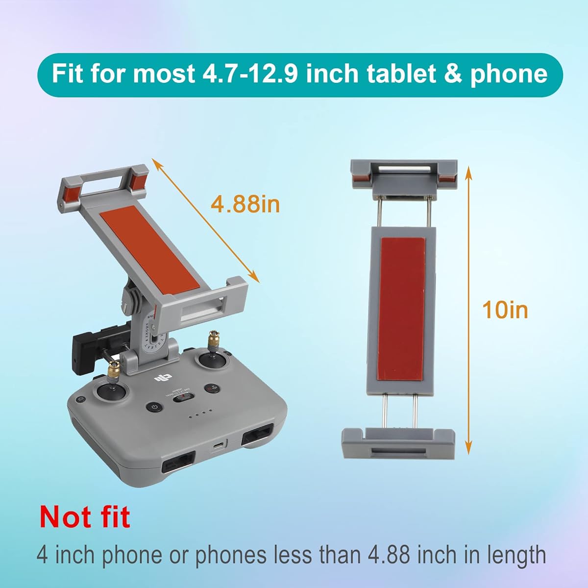 LYONGTECH 4.7" - 12.9" Phone Tablet Holder Mount for DJI Air 2S Mavic Air 2 DJI Mini 2 Drone Remote Controller