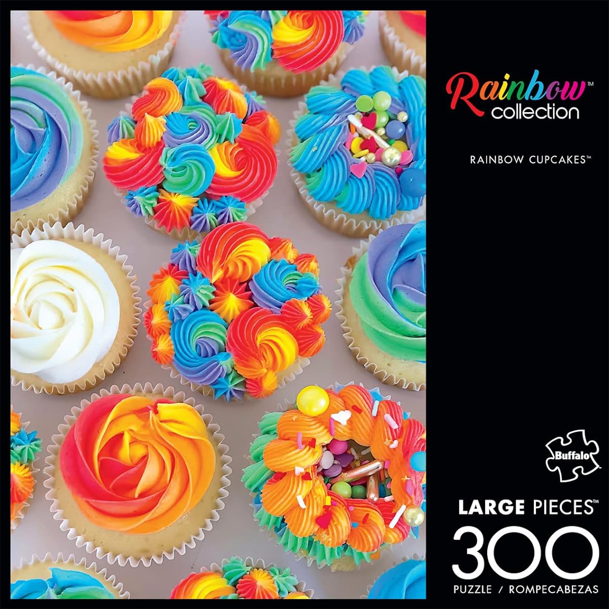 Buffalo Games Rainbow Cupcakes 300 Large Piece Jigsaw Puzzle