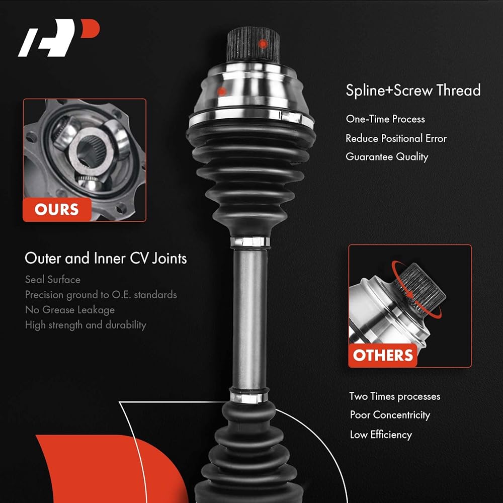 A-Premium CV Axle Shaft Assembly for Volkswagen Jetta 1999-2005 2008 2010 Golf 1999-2006 Beetle 1998-2008 Front Right Passenger Side Replacement # 1J0407272AH 1J0407272BK