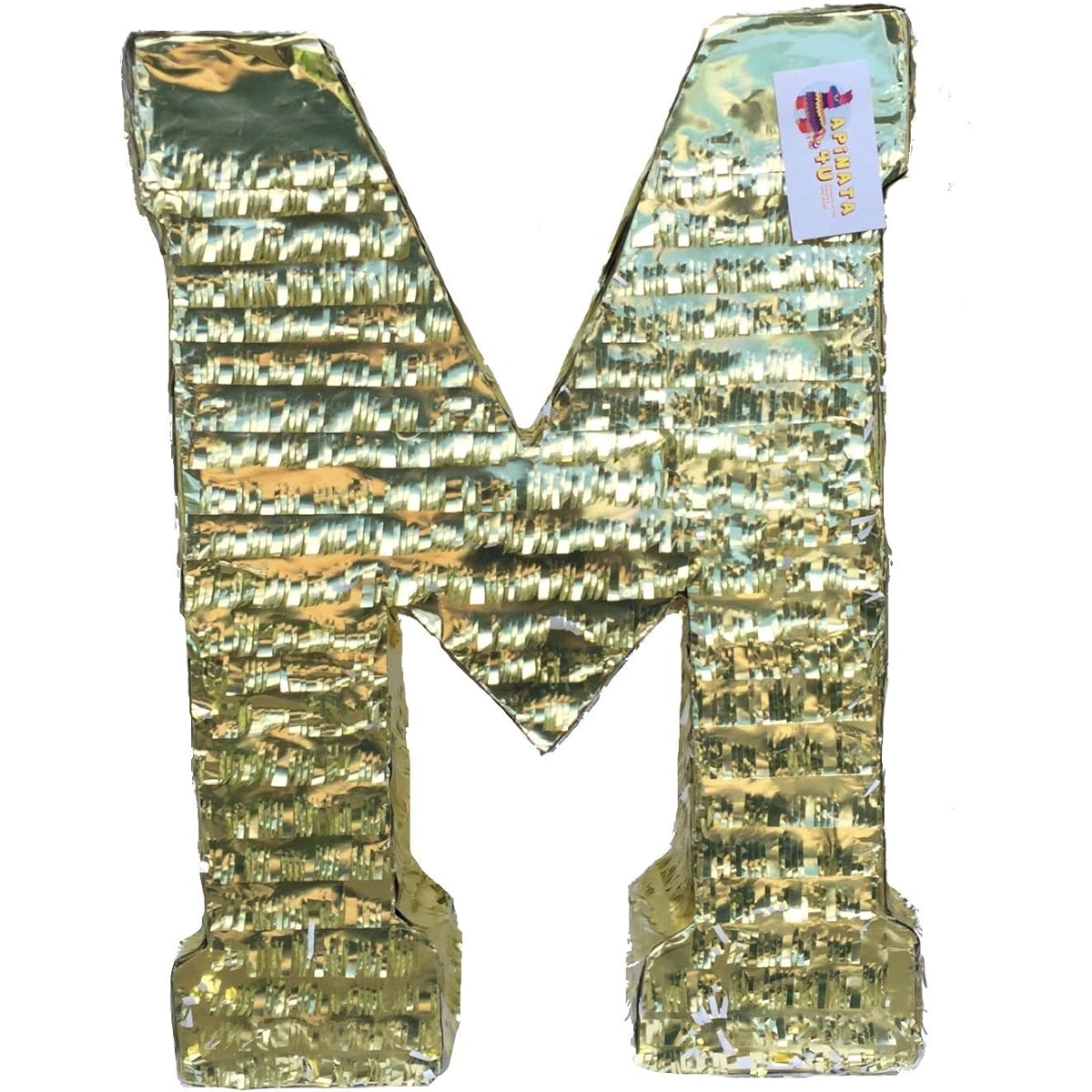 APINATA4U Large Letter M Pinata Gold Color