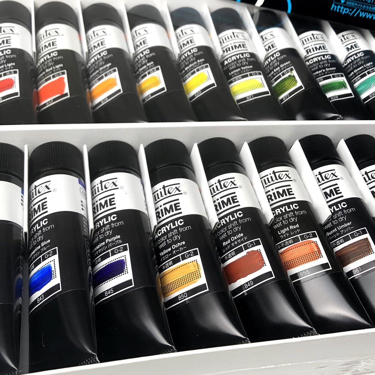 Liquitex Prime Acrylic Paints, 24-Color Set, 30ml