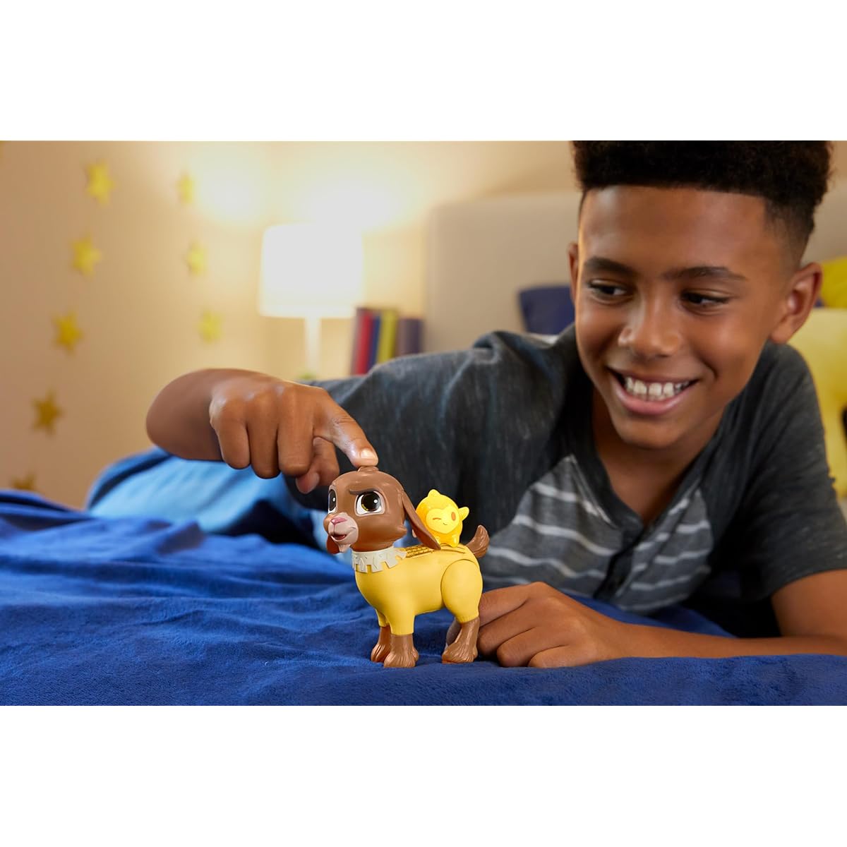 Mattel Disney Wish Talking Valentino & Star Set Goat Figure with 10+ Sounds & English Phrases and Bends Legs