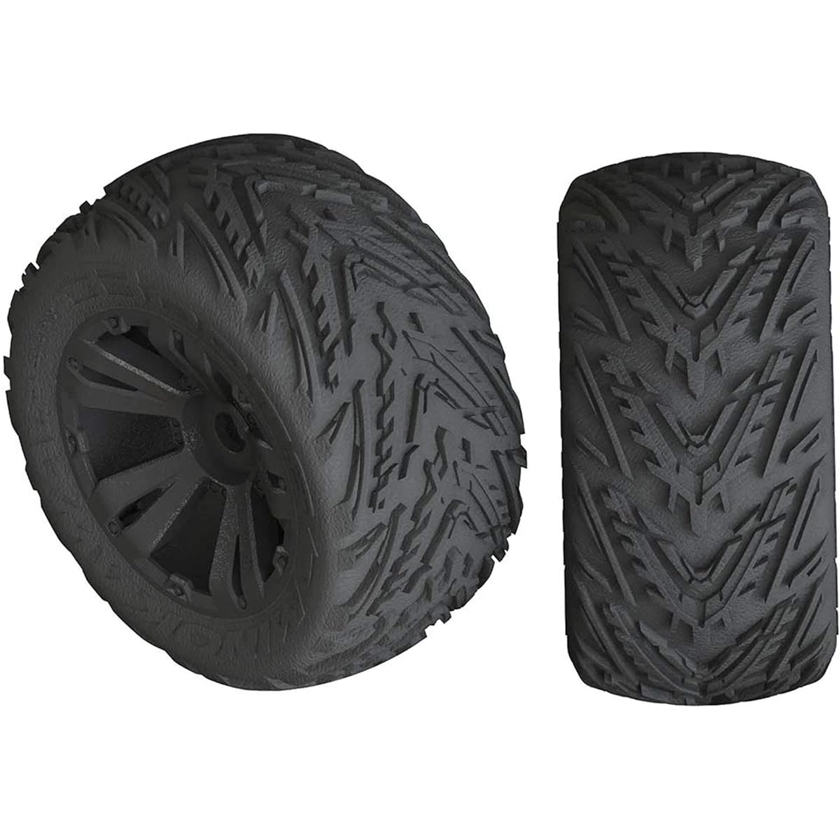 ARRMA 1/10 dBoots Minogawa LP Front/Rear 3.8 Pre-Mount Tire 17mm Hex Black (2):4S ARAC9467