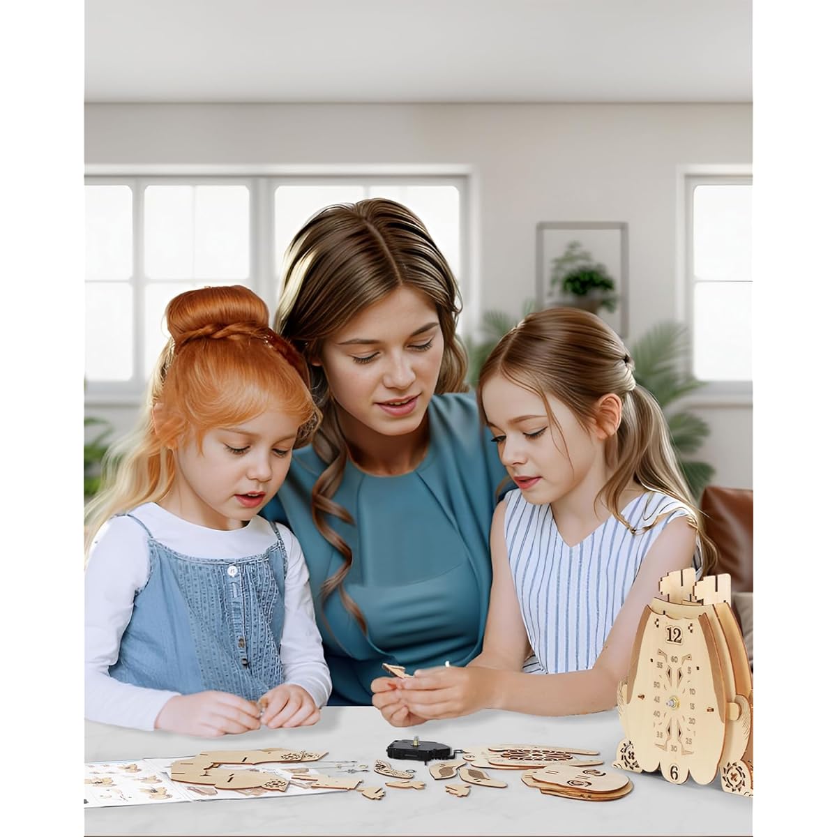 Beagle Clock: 3D Wooden Puzzle for Adults Christmas Theme Wooden Clock Kit Wall Clock with Pendulum