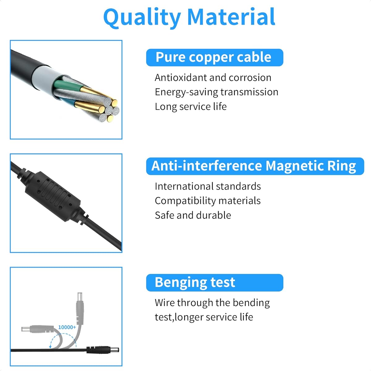 12V 5A Power Adapter (Input 100-240V AC - Output 12 Volts 5 Amps 60W DC) 5.5x2.5mm Plug Charger LED Light Strip CCTV Security System with LED Terminal Connector