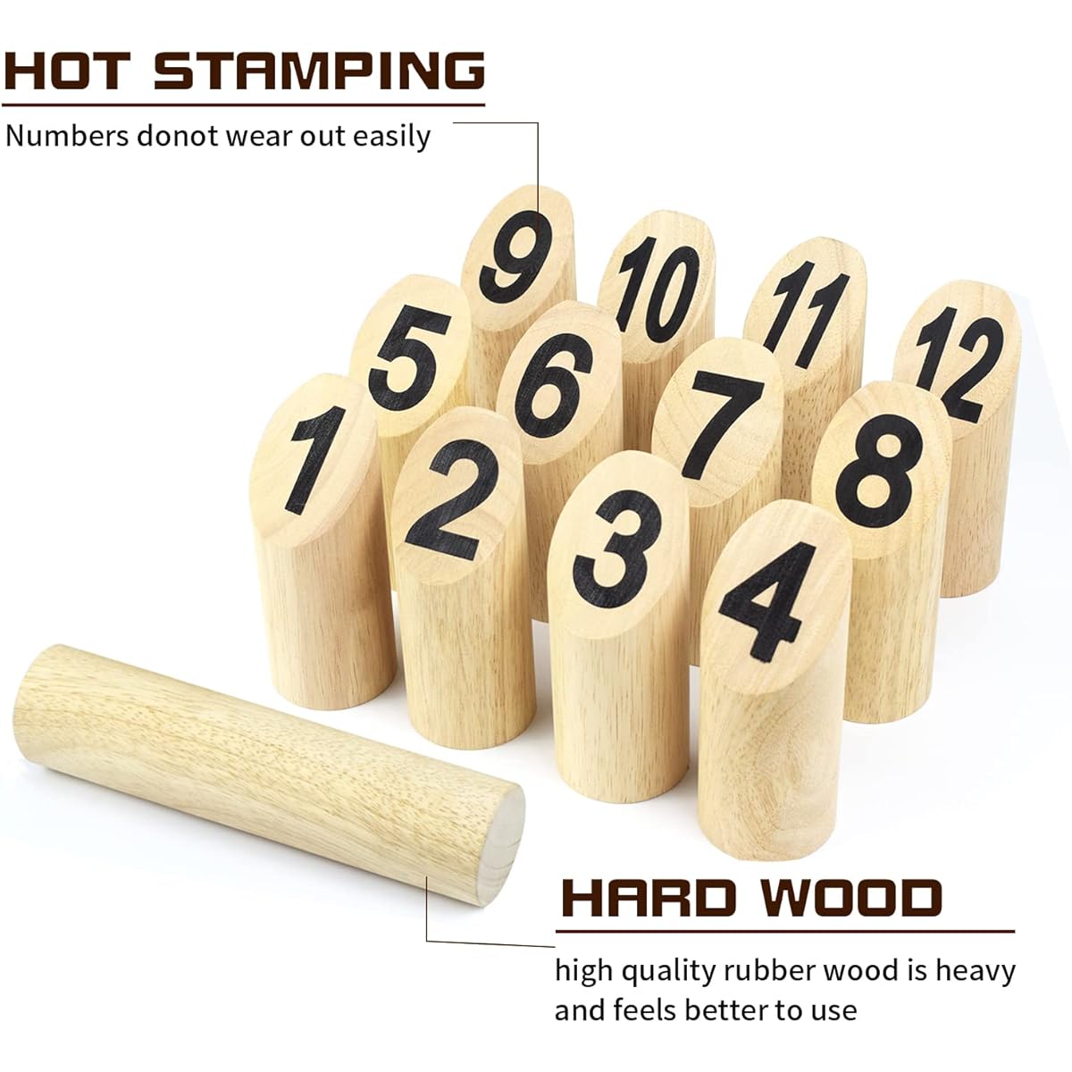 Wooden Toss Game Set, Number Blocks Toss Game, Outdoor Yard Lawn Game for Kids and Adults
