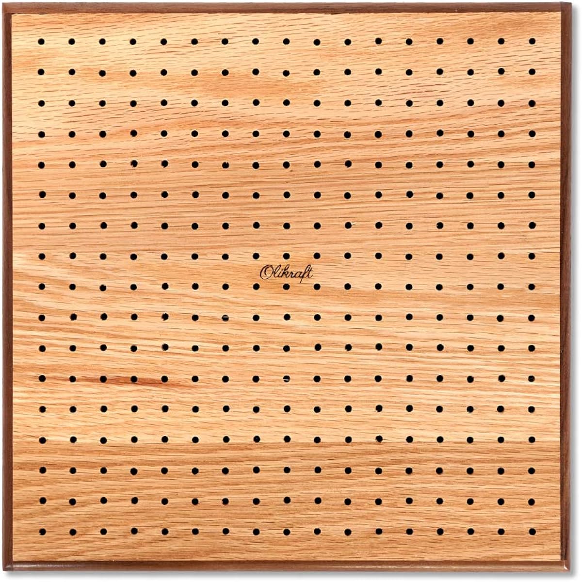 Olikraft Handcrafted Wooden Blockboard - Great Gift for Crocheters and Granny Square Lovers - Includes 50 4" Stainless Steel Rod Pins with Stand (8")