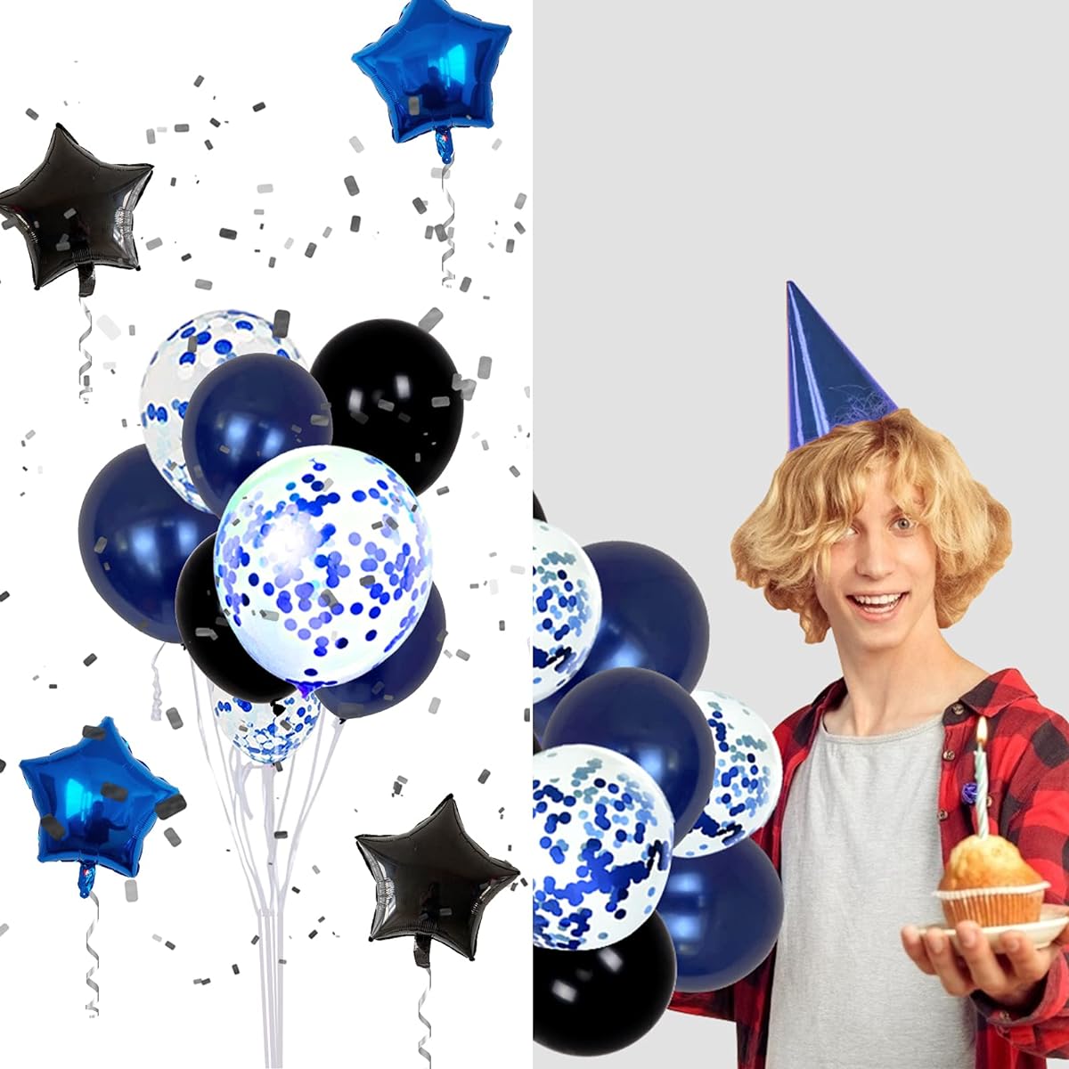 15th Birthday Decorations for Boys Girls Navy Blue Teenager Kids Party Supplies Birthday Party Banner Balloons Birthday Party Decorations 15th Birthday Party Supplies Kit