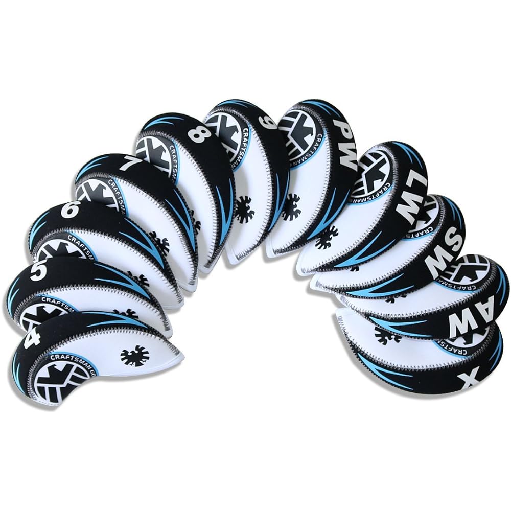 CRAFTSMAN Head Cover Golf Iron Cover Cosmo Series Lost Prevention No. X now available 11 pieces in total 3 colors