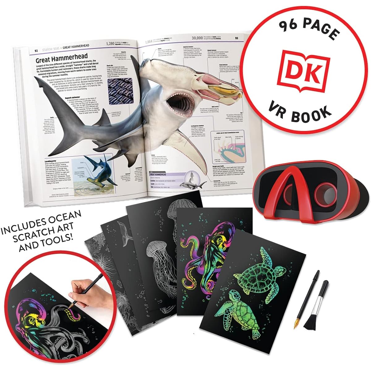 Abacus Brands Virtual Reality Oceans! - Illustrated Interactive VR Book and STEM Learning Activity Set