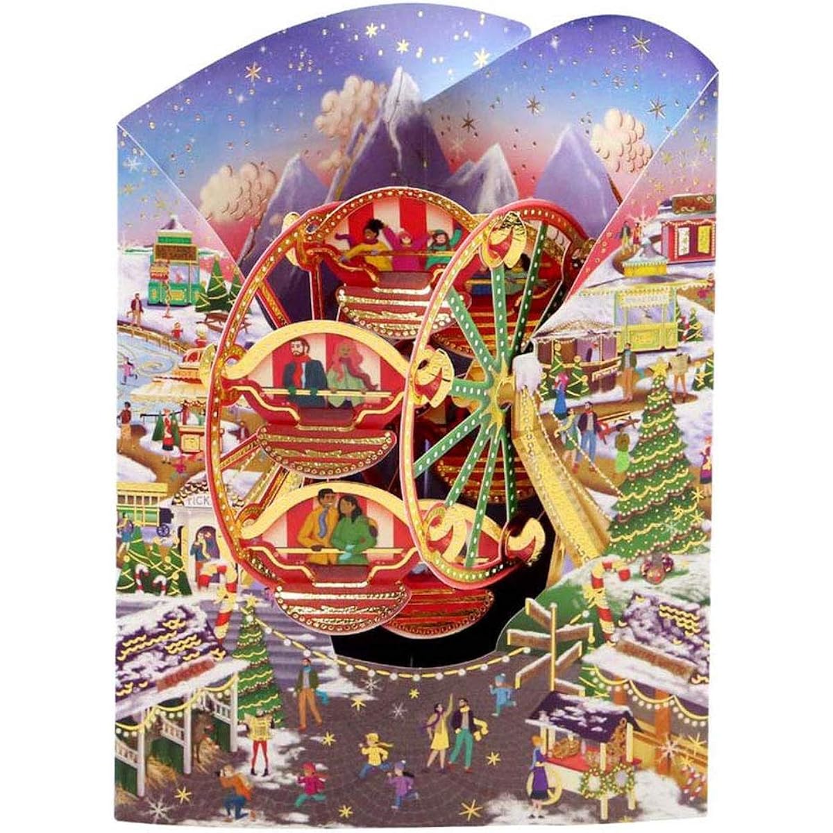 Santoro Christmas 3D Swing Card Christmas Market
