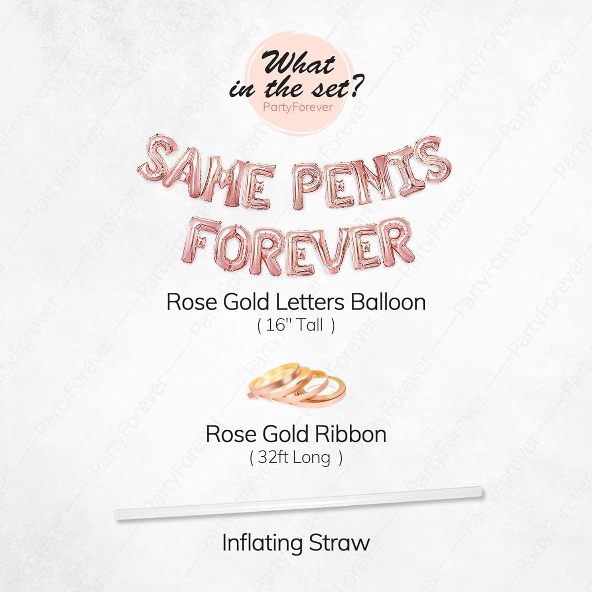 PartyForever Bachelorette Party Balloons Rose Gold 16" Letters Bachelorette Party Decorations Set Hen Party Supplies Bridal Shower Hen Party Decorations Kit