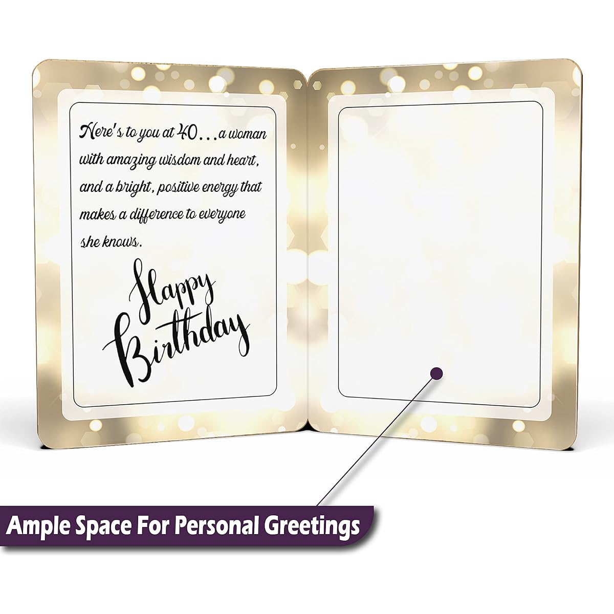 AGAPE LOVE CARDS 40th Birthday Card for Women