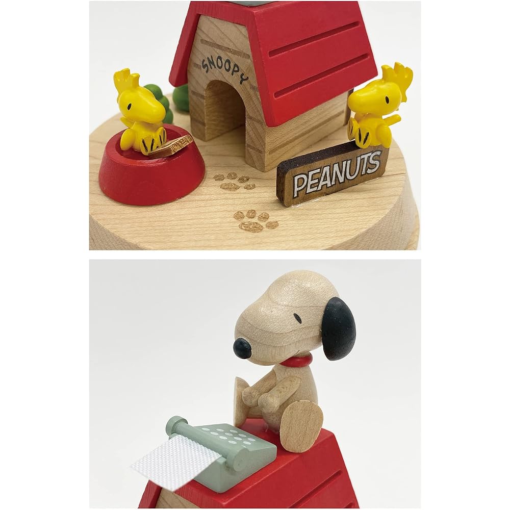 Sanrio Wooden Music Box Snoopy Kennel H 9156 Beige