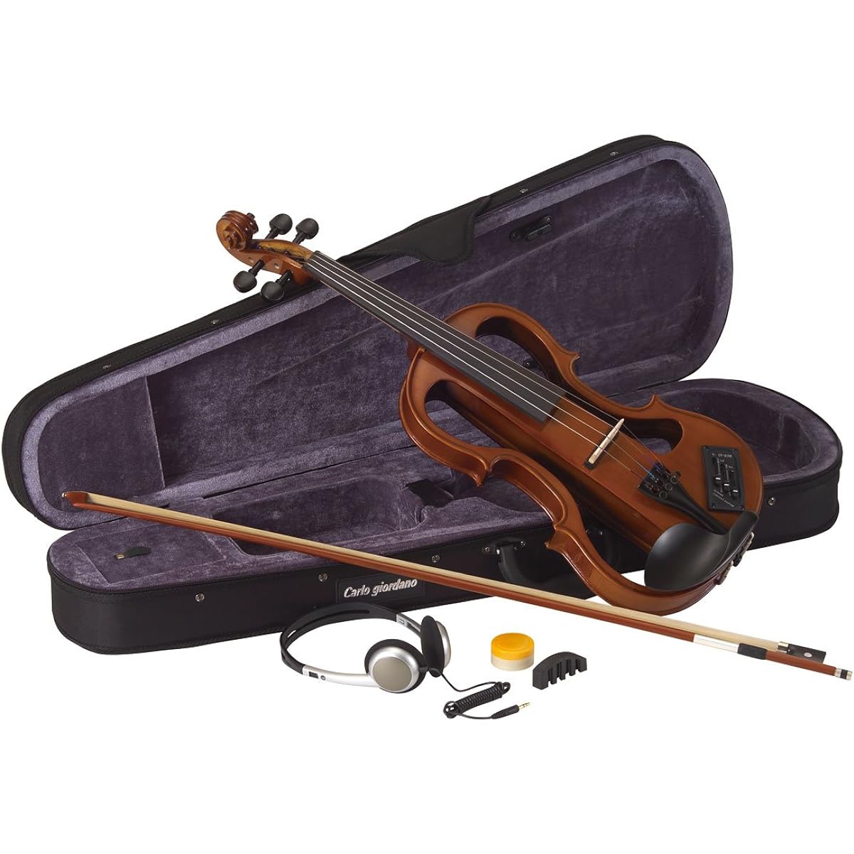 Carlo Giordano electric violin natural brown