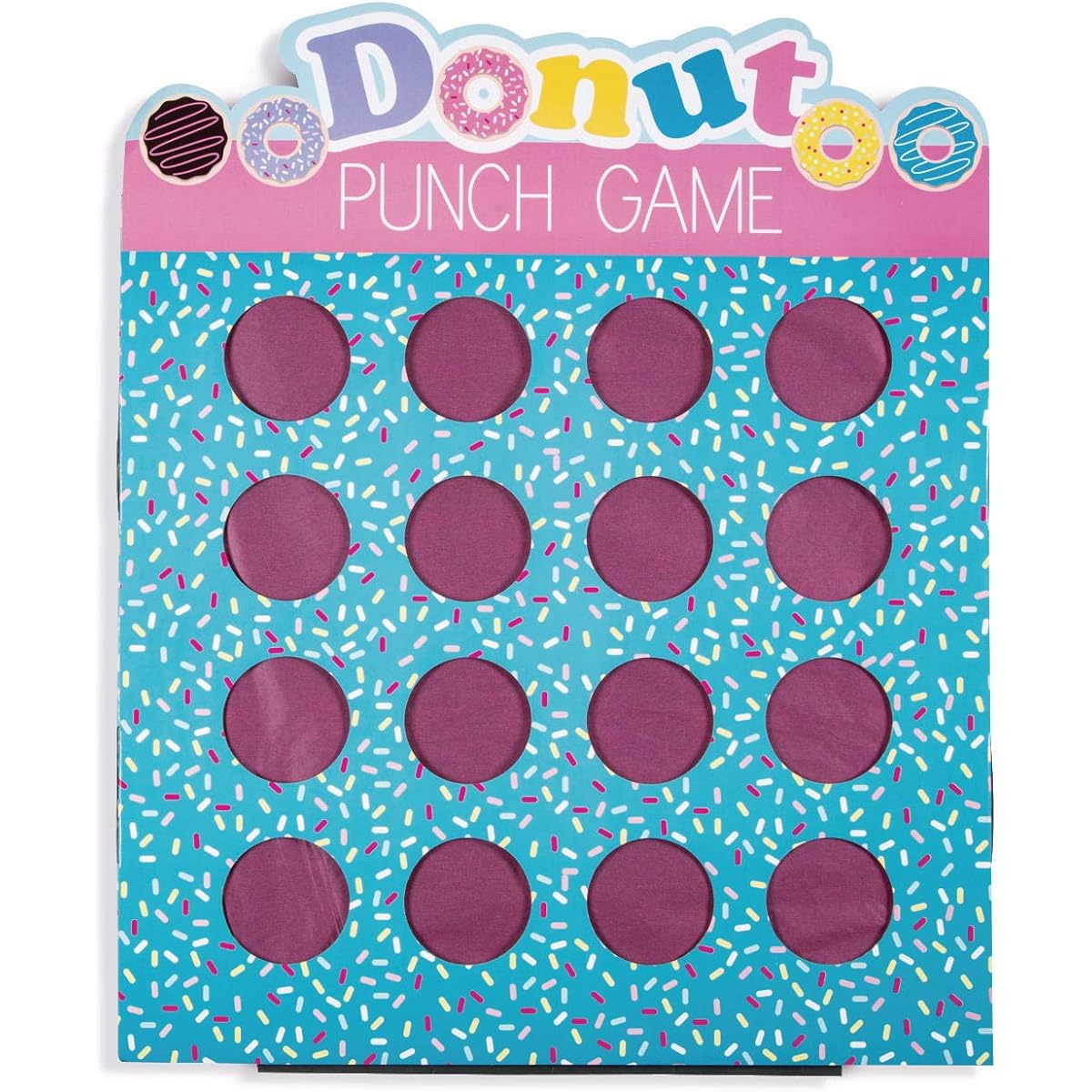 Donut Party Prize Punch Game 16 Holes