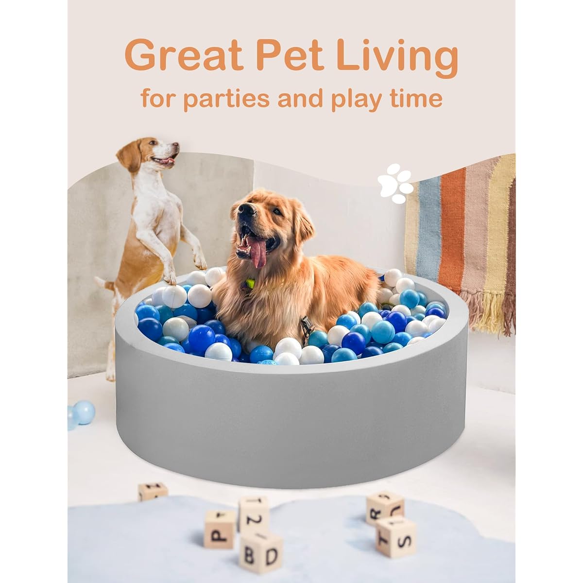 HOFISH Foam Ball Pit Kids Toddler Baby Playpen Ball Pool Soft Round Design Easy to Clean and Install Perfect for Baby Toddler Indoor and Outdoor Games (Balls Not Included) Dark Gray