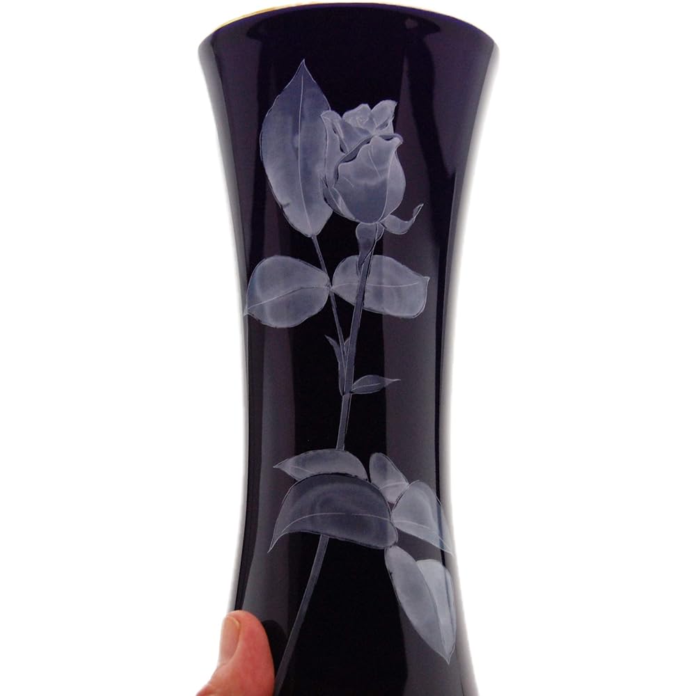 Koransha Vase Ruri Rose Garden Lazuli 21.6cm R1242-NH71 pieces